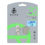 فلش مموری Queen tech USB2.0 مدل NANO ظرفیت 32GB - نقره ای (گارانتی مادام العمر شرکت آی تین)