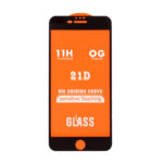 محافظ صفحه نمایش شیشه ای iPhone 6 Plus / 6S Plus / 7 Plus / 8 Plus - Full Cover 21D - (بدون پک) -مشکی