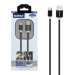 کابل شارژ 2 متری NITU Type-C مدل UC039 - مشکی (گارانتی 12 ماه تعویض نیکان همراه)
