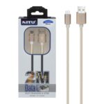 کابل شارژودیتا فست کنفی 2 متری اندروید NITU مدل UC039 - طلایی (گارانتی 12 ماه تعویض نیکان همراه)
