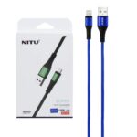 کابل شارژ فست آیفون NITU مدل NC123 - آبی (گارانتی 12 ماه تعویض نیکان همراه)