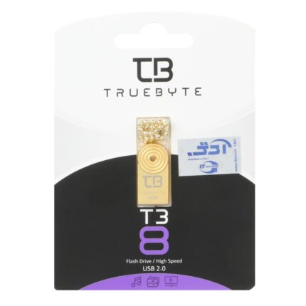 TRUEBYTE T3 USB2.0 Flash Memory-8GB طلایی (گارانتی مادام العمر شرکت آی تین)