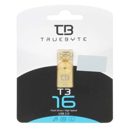 TRUEBYTE T3 USB2.0 Flash Memory-16GB طلایی (گارانتی مادام العمر شرکت آی تین)