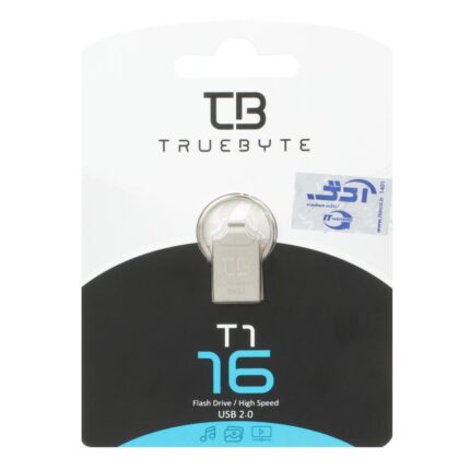 TRUEBYTE T1 USB2.0 Flash Memory-16GB نقره ای (گارانتی مادام العمر شرکت آی تین)