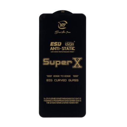 محافظ صفحه نمایش آنتی استاتیک Samsung A11 / M11 / Xiaomi Note 9 / Huawei Nova 8i / Honor 50 Lite / Xiaomi Mi 11 Lite - Full Cover Super X - مشکی (بدون پک)