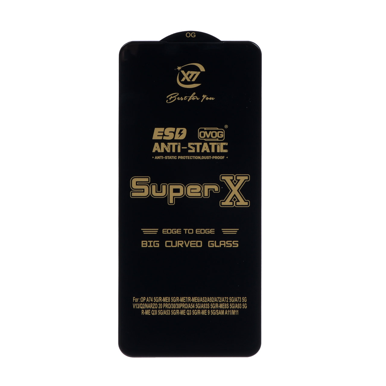 603316 محافظ صفحه نمایش آنتی استاتیک Samsung A11 / M11 / Xiaomi Note 9 / Huawei Nova 8i / Honor 50 Lite / Xiaomi Mi 11 Lite - Full Cover Super X - مشکی (بدون پک) - تصویر 1