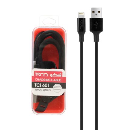 کابل شارژ و دیتا فست آیفون TSCO مدل Tci 601 - مشکی(گارانتی 12 ماهه TSCO)