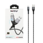 کابل شارژ 1.2 متری فست اندروید NITU مدل NC131GY - خاکستری (گارانتی 12 ماه تعویض نیکان همراه)