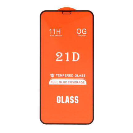 محافظ صفحه نمایش شیشه ای Iphone X / XS / 11 Pro - Full Cover 21D (بدون پک) - مشکی
