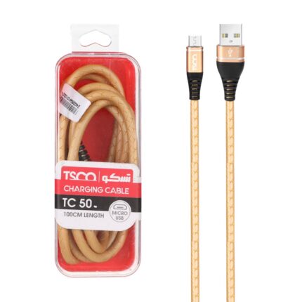 کابل شارژ و دیتا اندروید TSCO مدل TC 50- کرم (گارانتی 12 ماهه تسکو)