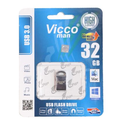 نقره ای (گارانتی مادام‌العمر رایانه نوین سگال) Vicco man VC382 S USB3.0 Flash Memory - 32GB