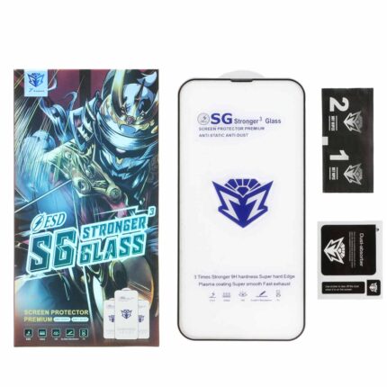 محافظ صفحه نمایش شیشه ای Full Cover Esd-SG مدل iPhone 14 Plus (Max) / 13 Pro Max (پک دار)