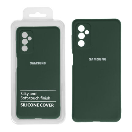 قاب نیو سیلیکون محافظ لنزدار RFF مدل Samsung M52 سبز تیره (پک دار)