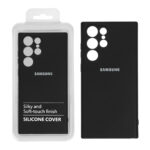 قاب نیو سیلیکون محافظ لنزدار RFF مدل Samsung S22 Ultra مشکی (پک دار)