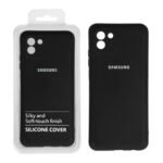 قاب نیو سیلیکون محافظ لنزدار RFF مدل Samsung A03 مشکی (پک دار)