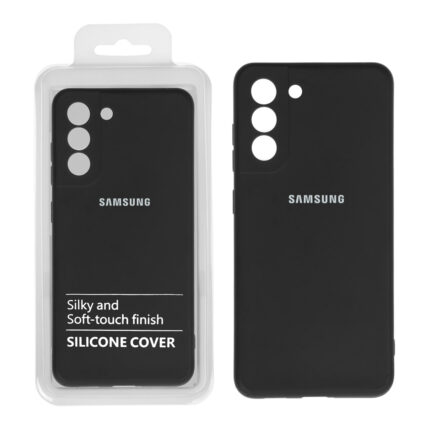 قاب نیو سیلیکون محافظ لنزدار RFF مدل Samsung S21 FE مشکی (پک دار)