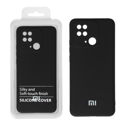 قاب نیو سیلیکون محافظ لنزدار RFF مدل Xiaomi Redmi 10C / Poco C40 مشکی (پک دار)