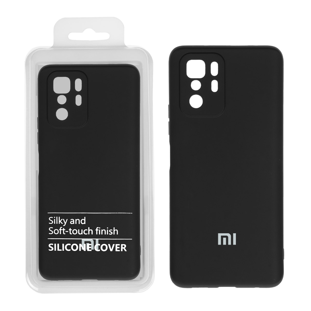 691688 قاب نیو سیلیکون محافظ لنزدار RFF مدل Xiaomi Poco X3 GT / Note 10 Pro 5G مشکی (پک دار) - تصویر 1