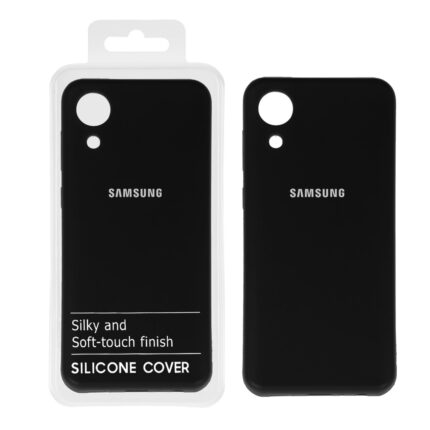 قاب نیو سیلیکون محافظ لنزدار RFF مدل Samsung A03 Core - مشکی (پک دار)