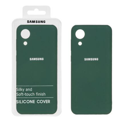 قاب نیو سیلیکون محافظ لنزدار RFF مدل Samsung A03 Core - سبز (پک دار)