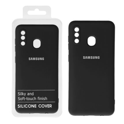 قاب نیو سیلیکون محافظ لنزدار RFF مدل Samsung A20 /A30 - مشکی (پک دار)