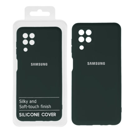 قاب نیو سیلیکون محافظ لنزدار RFF مدل Samsung Galaxy A22 4G / M22 / M32 4G / F22 - سبز تیره (پک دار)