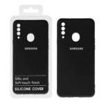 قاب نیو سیلیکون محافظ لنزدار RFF مدل Samsung A20S - مشکی (پک دار)