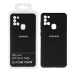 قاب نیو سیلیکون محافظ لنزدار RFF مدل Samsung A21S - مشکی کد 2 (پک دار)