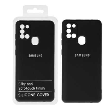 قاب نیو سیلیکون محافظ لنزدار RFF مدل Samsung A21S - مشکی کد 2 (پک دار)
