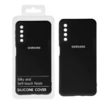 قاب نیو سیلیکون محافظ لنزدار RFF مدل Samsung Galaxy A7 2018 / A750 - مشکی (پک دار)