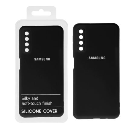 قاب نیو سیلیکون محافظ لنزدار RFF مدل Samsung Galaxy A7 2018 / A750 - مشکی (پک دار)