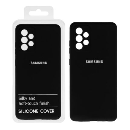قاب نیو سیلیکون محافظ لنزدار RFF مدل Samsung A72 - مشکی (پک دار)
