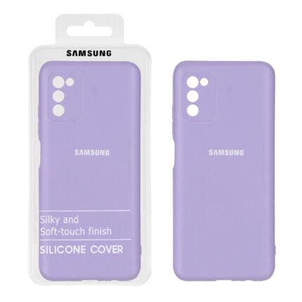 قاب نیو سیلیکون محافظ لنزدار RFF مدل Samsung A03S / A02S - یاسی (پک دار)