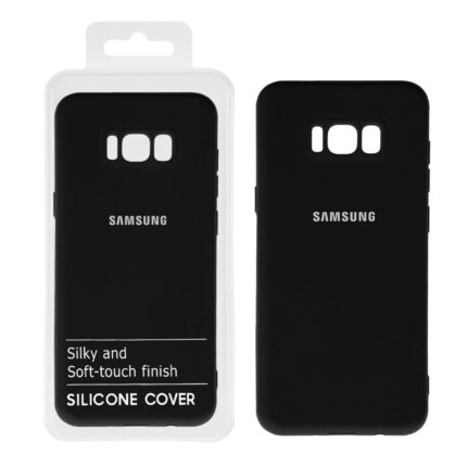 قاب نیو سیلیکون محافظ لنزدار RFF مدل Samsung S8 Plus - مشکی (پک دار)