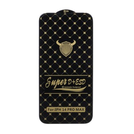 محافظ صفحه نمایش شیشه ای iPhone 14 pro max- Full Cover Super D Plus Biva - مشکی (بدون پک)