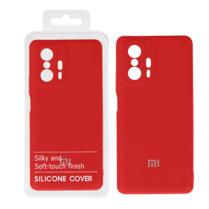 قاب نیو سیلیکون محافظ لنزدار RFF مدل Xiaomi Mi 11T / 11T Pro - قرمز کد 5 (پک دار)