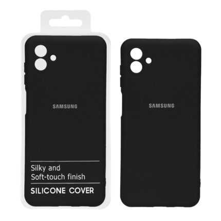 قاب نیو سیلیکون محافظ لنزدار RFF مدل Samsung A04 - مشکی کد7 (پک دار)