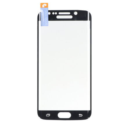 محافظ صفحه نمایش شیشه ای خم Samsung S6 EDGE - Full Cover - مشکی (بدون پک)