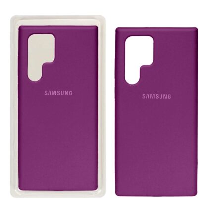قاب سیلیکونی پاک کنی اورجینال Samsung S22 Ultra - بنفش (پک اصلی)