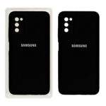 قاب سیلیکونی پاک کنی محافظ لنزدار اورجینال Samsung A02S/A03S - مشکی (پک اصلی)