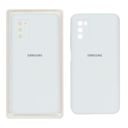 قاب سیلیکونی پاک کنی محافظ لنزدار اورجینال Samsung A02S/A03S - سفید (پک اصلی)