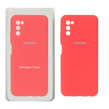قاب سیلیکونی پاک کنی محافظ لنزدار اورجینال Samsung A02S/A03S - قرمز (پک اصلی)