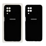 قاب سیلیکونی پاک کنی محافظ لنزدار اورجینال Samsung A12/M12/F12 - مشکی (پک اصلی)