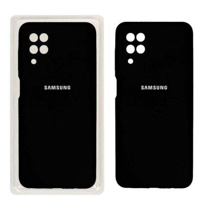 قاب سیلیکونی پاک کنی محافظ لنزدار اورجینال Samsung A12/M12/F12 - مشکی (پک اصلی)