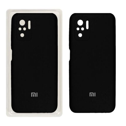 قاب سیلیکونی پاک کنی محافظ لنزدار اورجینال Xiaomi Redmi Note 10S/ Redmi Note 10-4G/ Poco M5S - مشکی (پک اصلی)