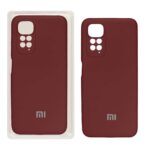 قاب سیلیکونی پاک کنی محافظ لنزدار اورجینال Xiaomi Redmi Note 11S/ Redmi Note 11-4G - زرشکی (پک اصلی)