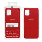 قاب سیلیکونی پاک کنی اورجینال درجه یک Samsung A31 - قرمز (پک دار)