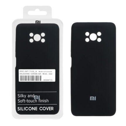 قاب سیلیکونی پاک کنی اورجینال درجه یک Xiaomi Poco X3 / Poco X3 Pro / Poco X3 NFC - مشکی (پک دار)