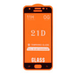 محافظ صفحه نمایش شیشه ای Samsung J2 Pro - Full Cover 21D (بدون پک) - مشکی