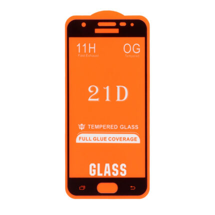 محافظ صفحه نمایش شیشه ای Samsung J2 Pro - Full Cover 21D (بدون پک) - مشکی